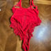Woman Sexy Lingerie bodysuit set red