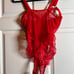 Woman Sexy Lingerie bodysuit set red