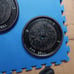 Old School Vintage York Barbell Standard Weight Plates 25lbs.(Two) 50lbs. Total