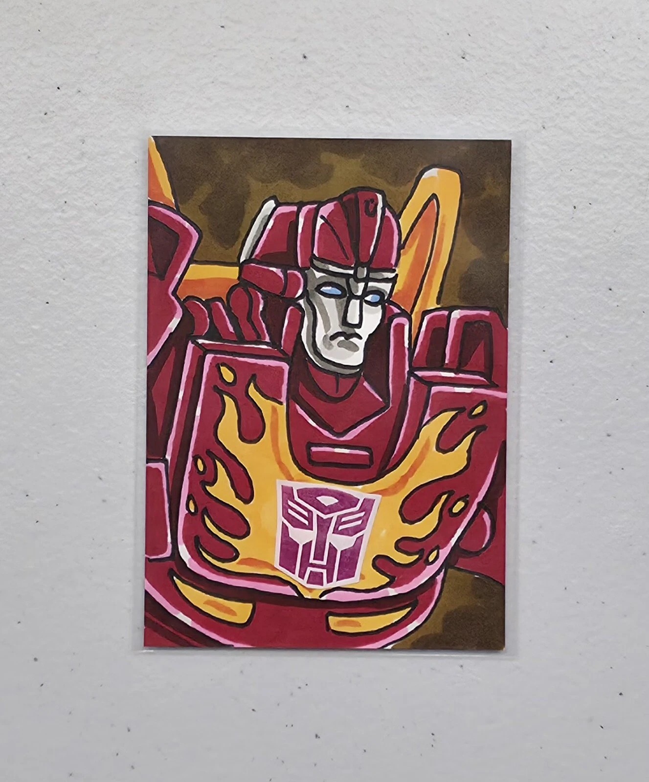 Dynamite Transformers 40th G1 Hot Rod 1/1 Signed Sketch Box Topper Deluxe Card