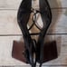 TIBI Wooden Block Heel Ankle Strap Sandal 39