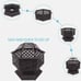 Wood Burning Fire Pit Outdoor Heater Backyard Patio Stove Fireplace Backyard