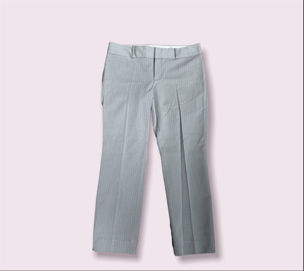 Banana Republic Sloan Fit office pants striped straight ankle length 8S