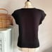 Vintage 80s Jimmy Garcia Yellow Rose Black Knit Pullover Sweater Medium