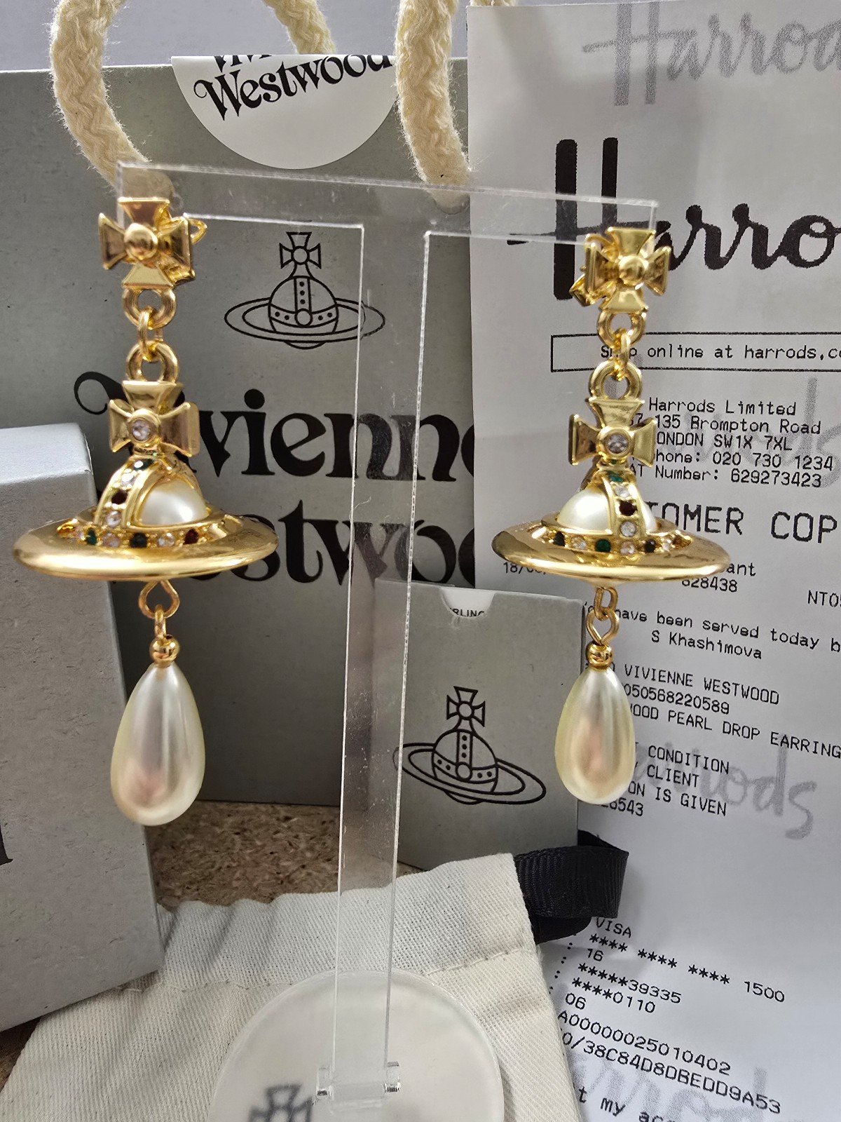 Vivienne Westwood Pearl Drop Earrings