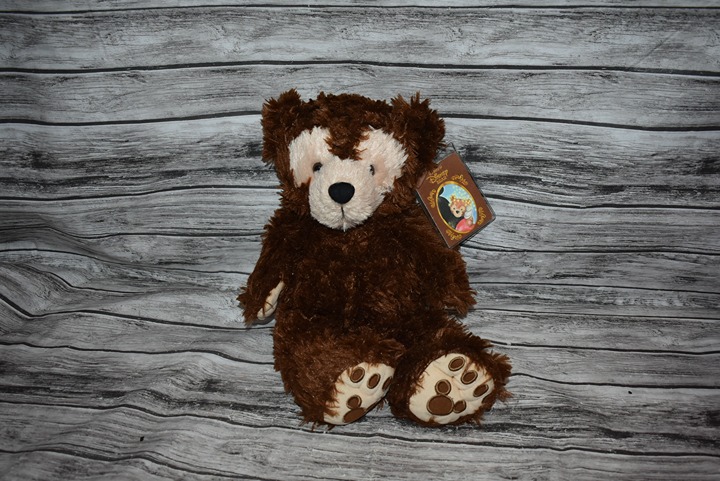 Disney Hidden Mickey Pre Duffy Chocolate Brown Bear 17 Plush w/Booklet tag