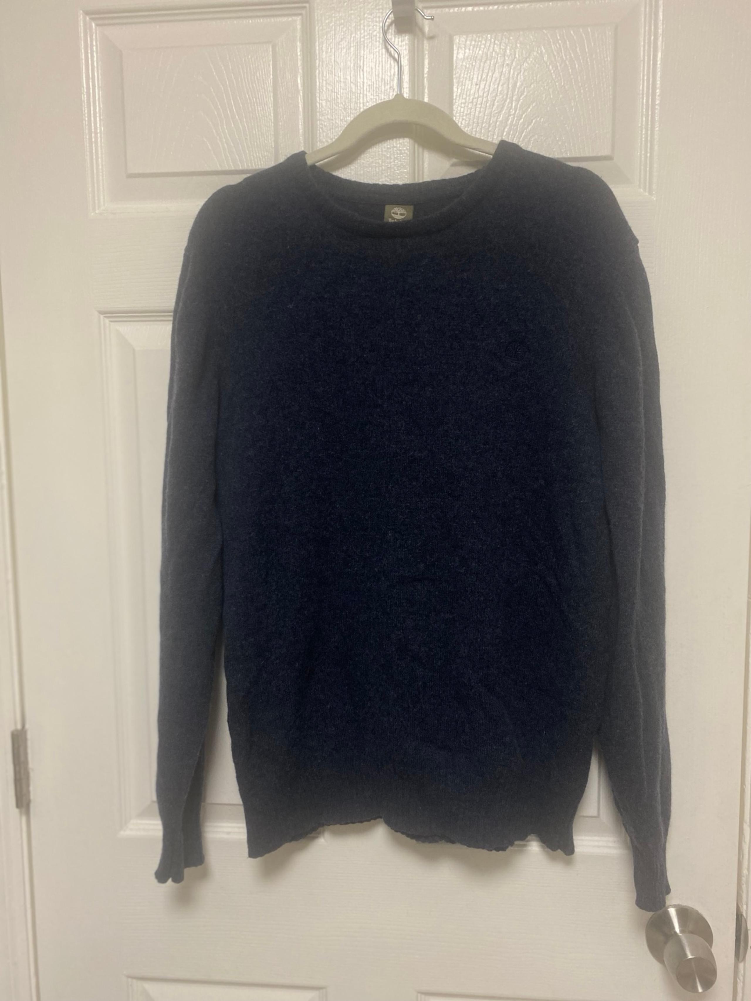 Timberland men’s Wool sweater crewneck blue Size Large