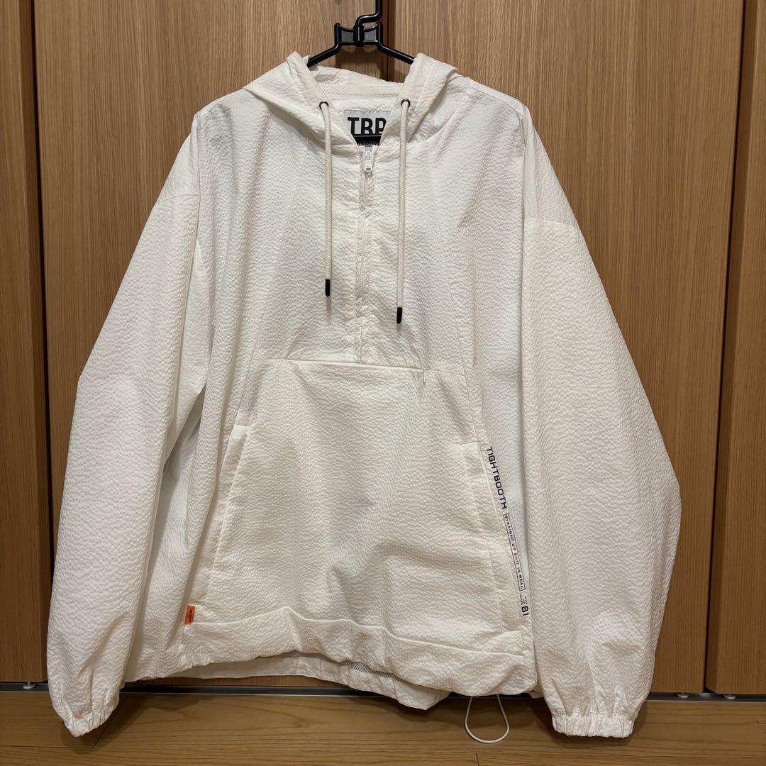 TIGHTBOOTH SUCKER STRIPE ANORAK (White) Parka