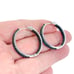 Vintage JBB Sterling Silver 925 Iolite Hoop Earrings
