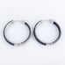 Vintage JBB Sterling Silver 925 Iolite Hoop Earrings
