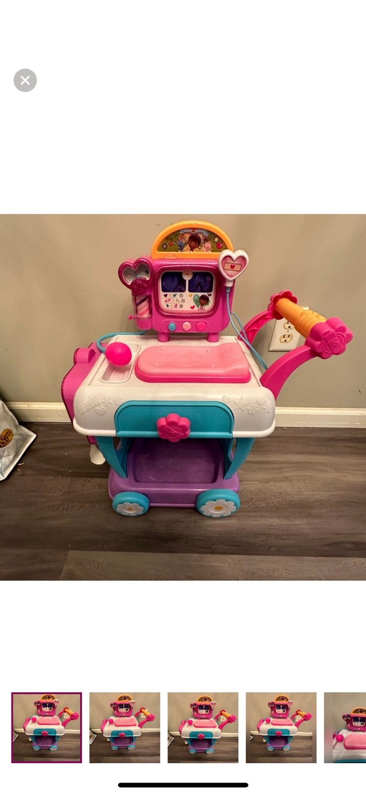 RARE Doc McStuffins Hospital Care Cart WORKS GREAT LIGHTS & SOUNDS as pictured!