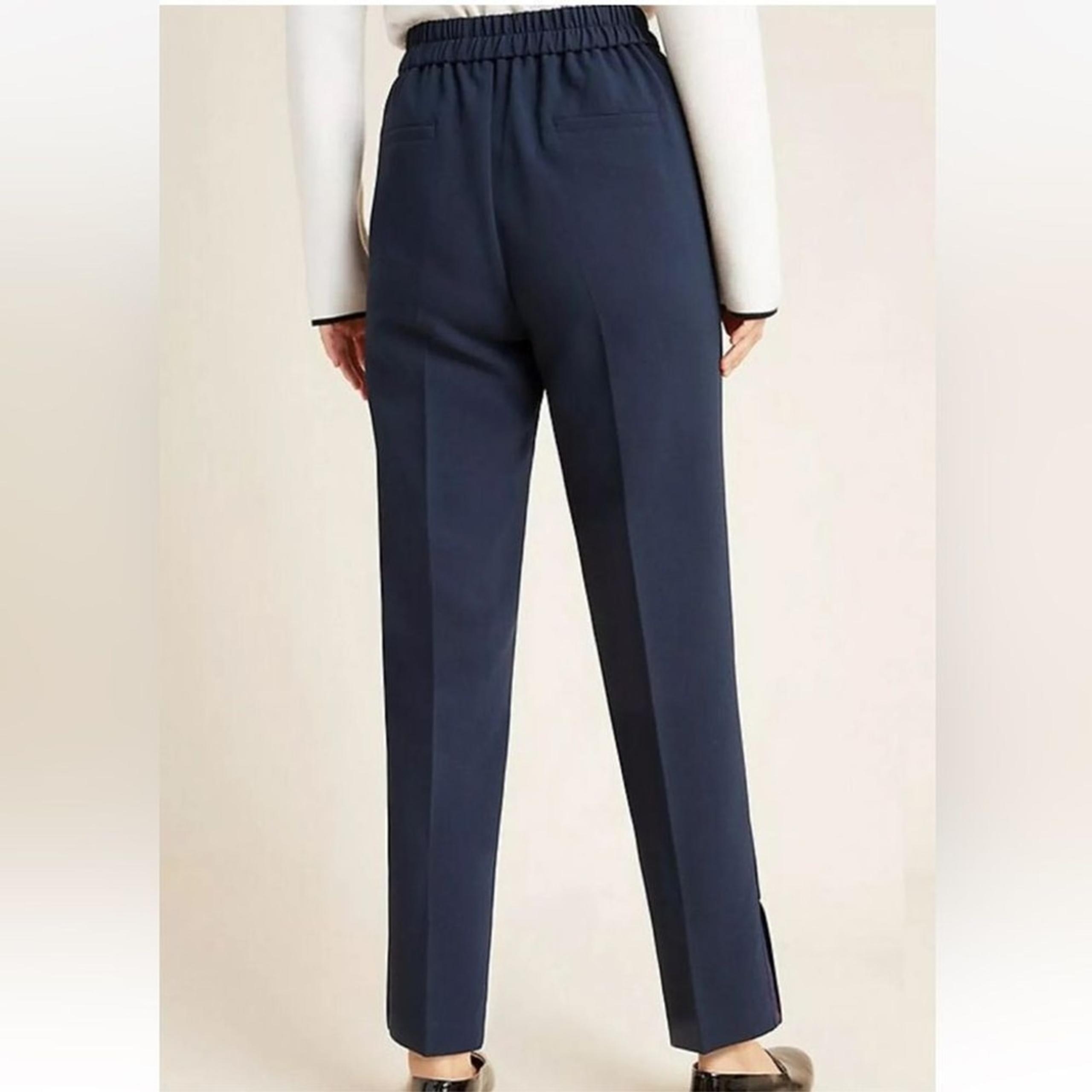 Anthropologie Navy Blue Copley Tapered Pants Size 2 XS professional office work