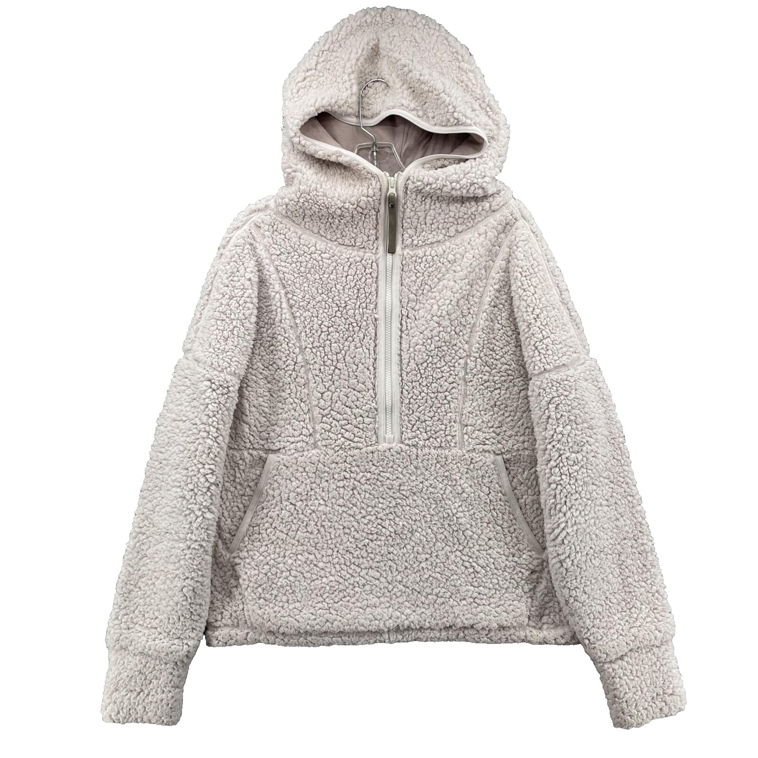 prAna Jacket Womens Small Cream Fleece Chic Preppy Outdoors Gorpcore Fluffy Cozy