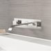 VIGO Titus 3.125 inch H Two Handle Bathroom Faucet in Brushed Nickel - Wall Moun