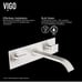 VIGO Titus 3.125 inch H Two Handle Bathroom Faucet in Brushed Nickel - Wall Moun