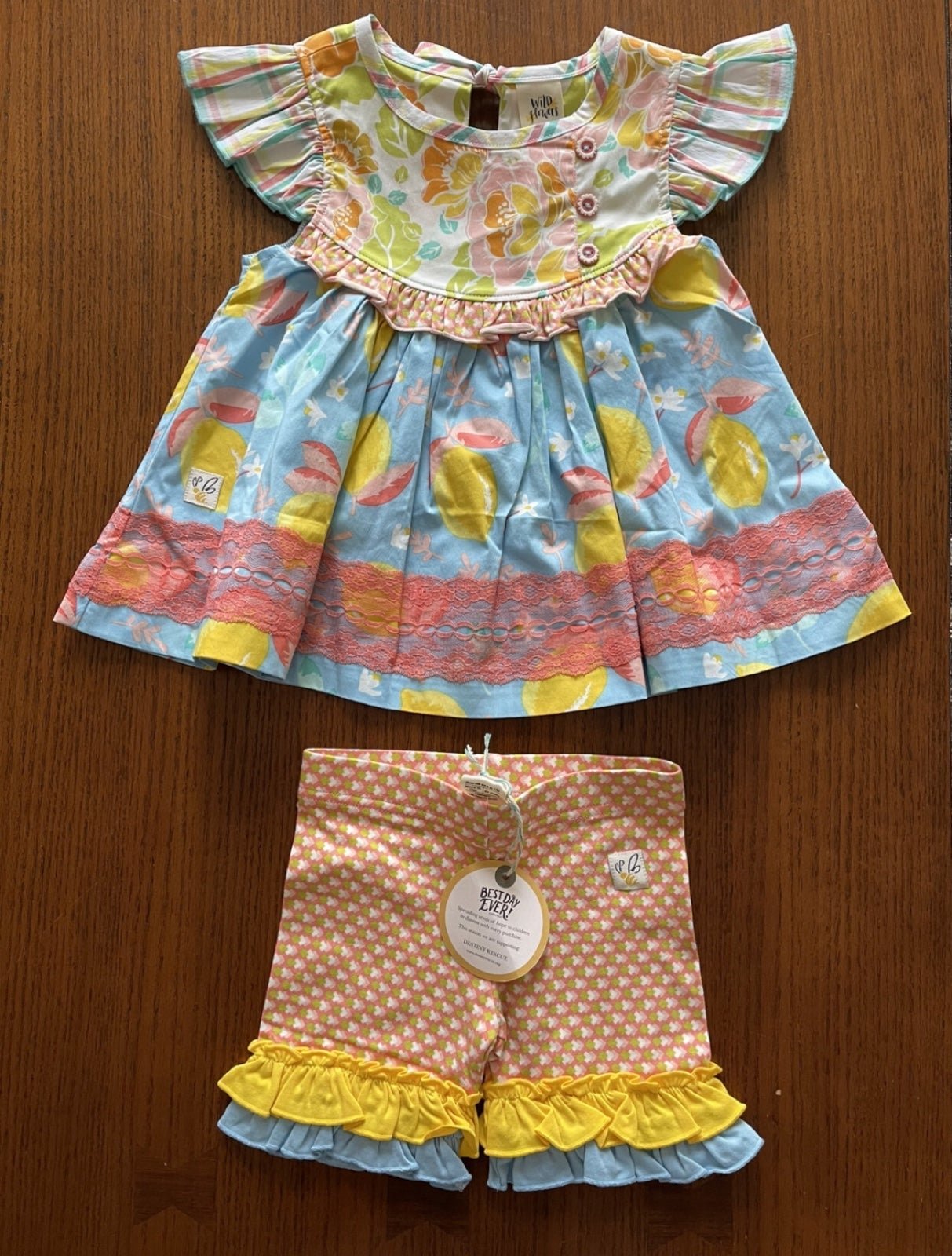Wildflowers Set - Picnic Top And Happy Dance Shorties