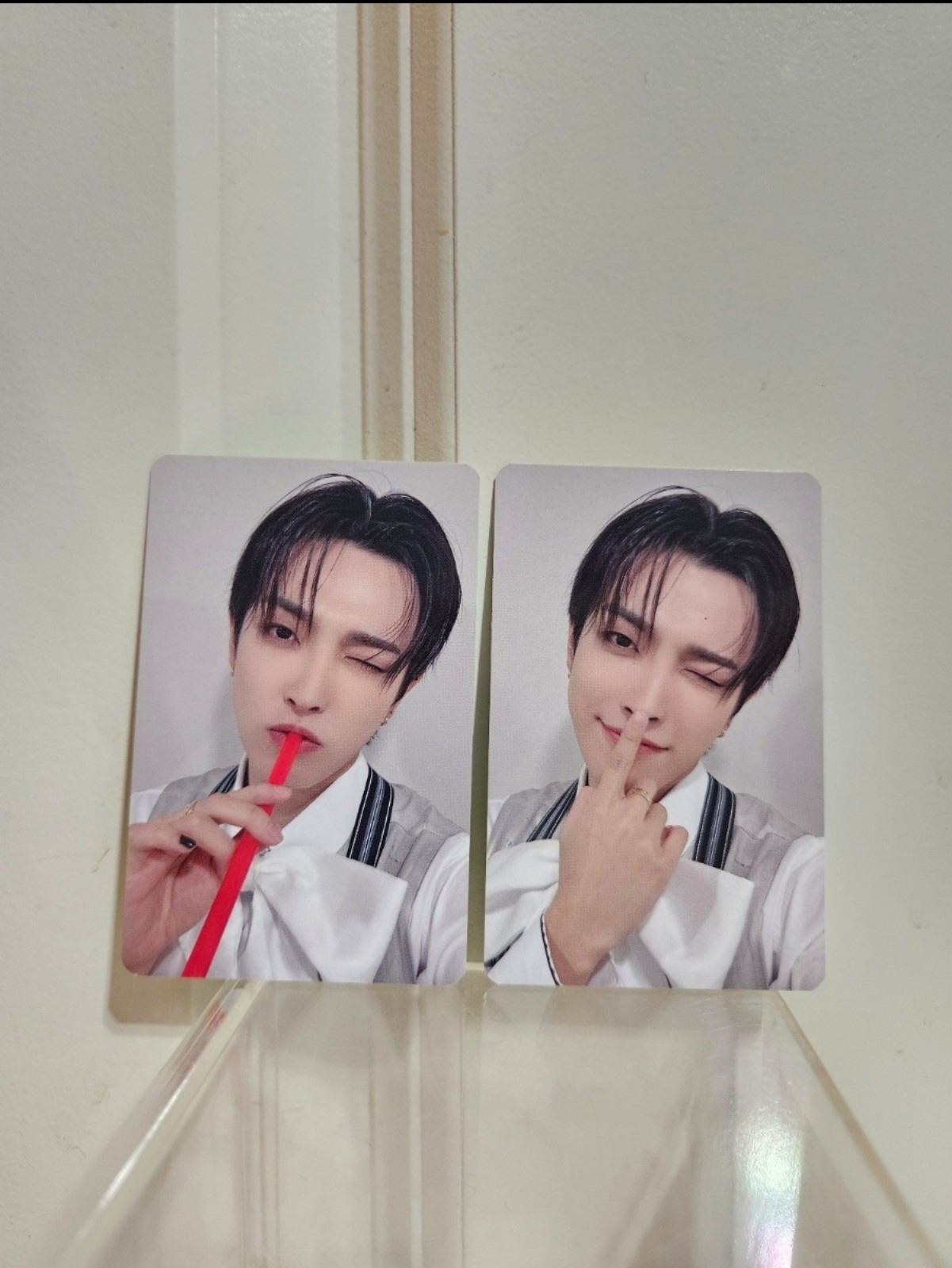 ATEEZ Hongjoong golden hour 2 makestar lucky draw photocards Set of 2