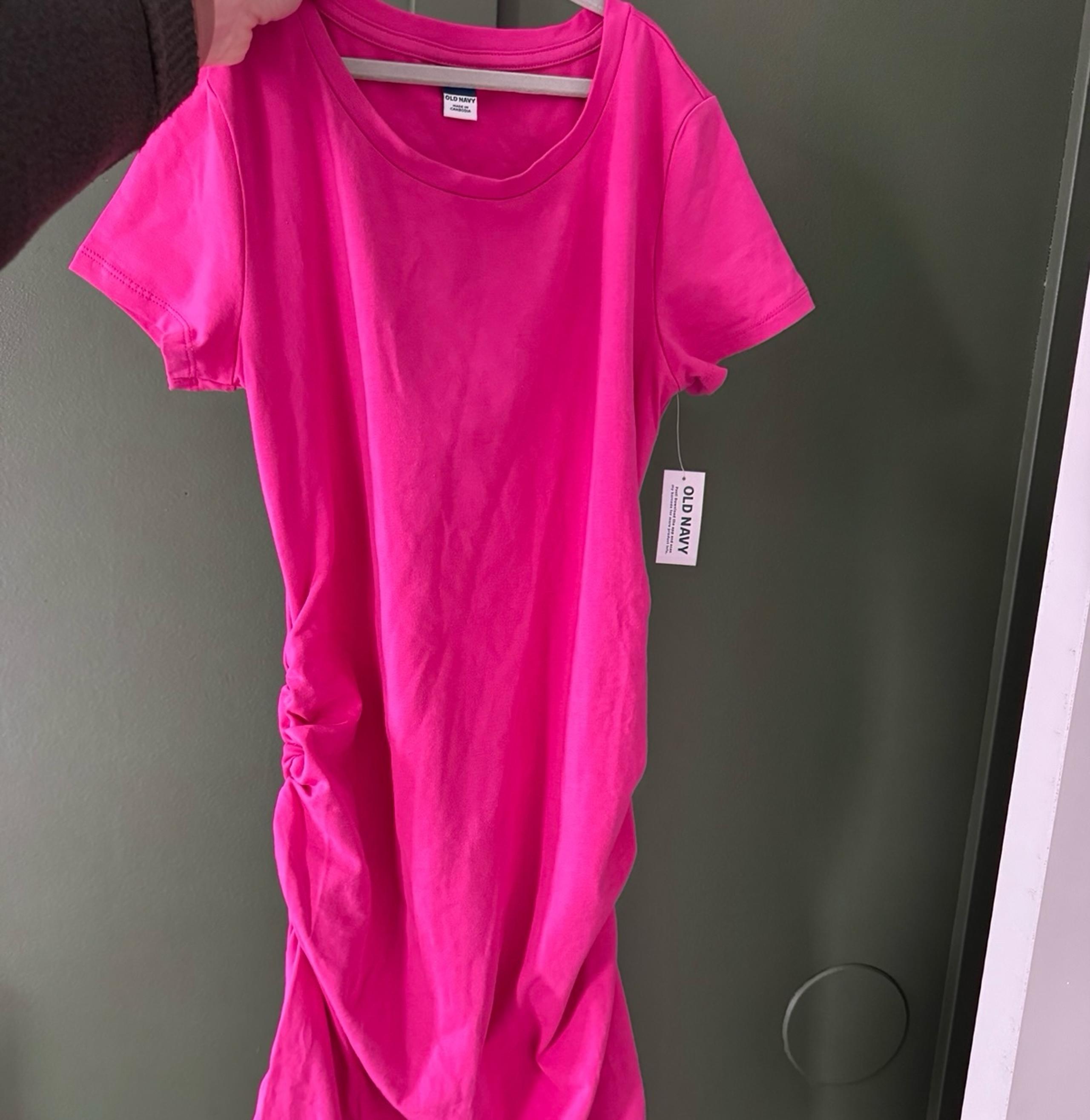 Old navy pink maternity t shirt dress