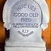 Haunted Mansion Here Lies Good Old Fred Tombstone Disney Gravestone Blow Mold