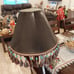 Elegant Brown Lampshade with Turquoise Accents