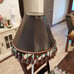 Elegant Brown Lampshade with Turquoise Accents