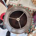 Elegant Brown Lampshade with Turquoise Accents