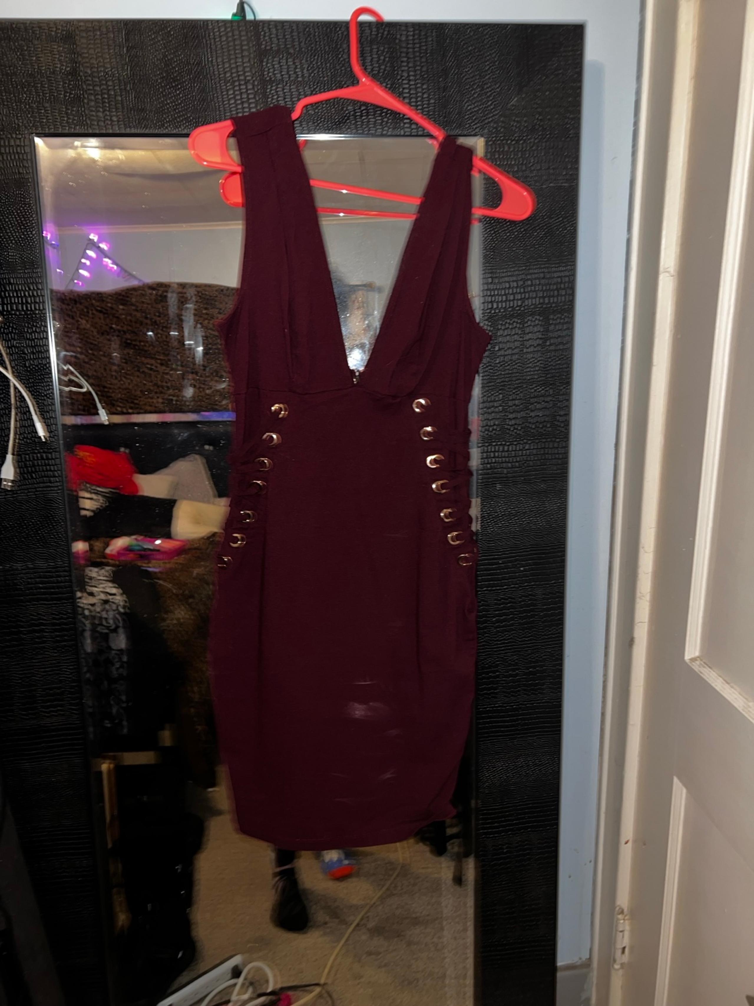 Side lace up bodycon dress