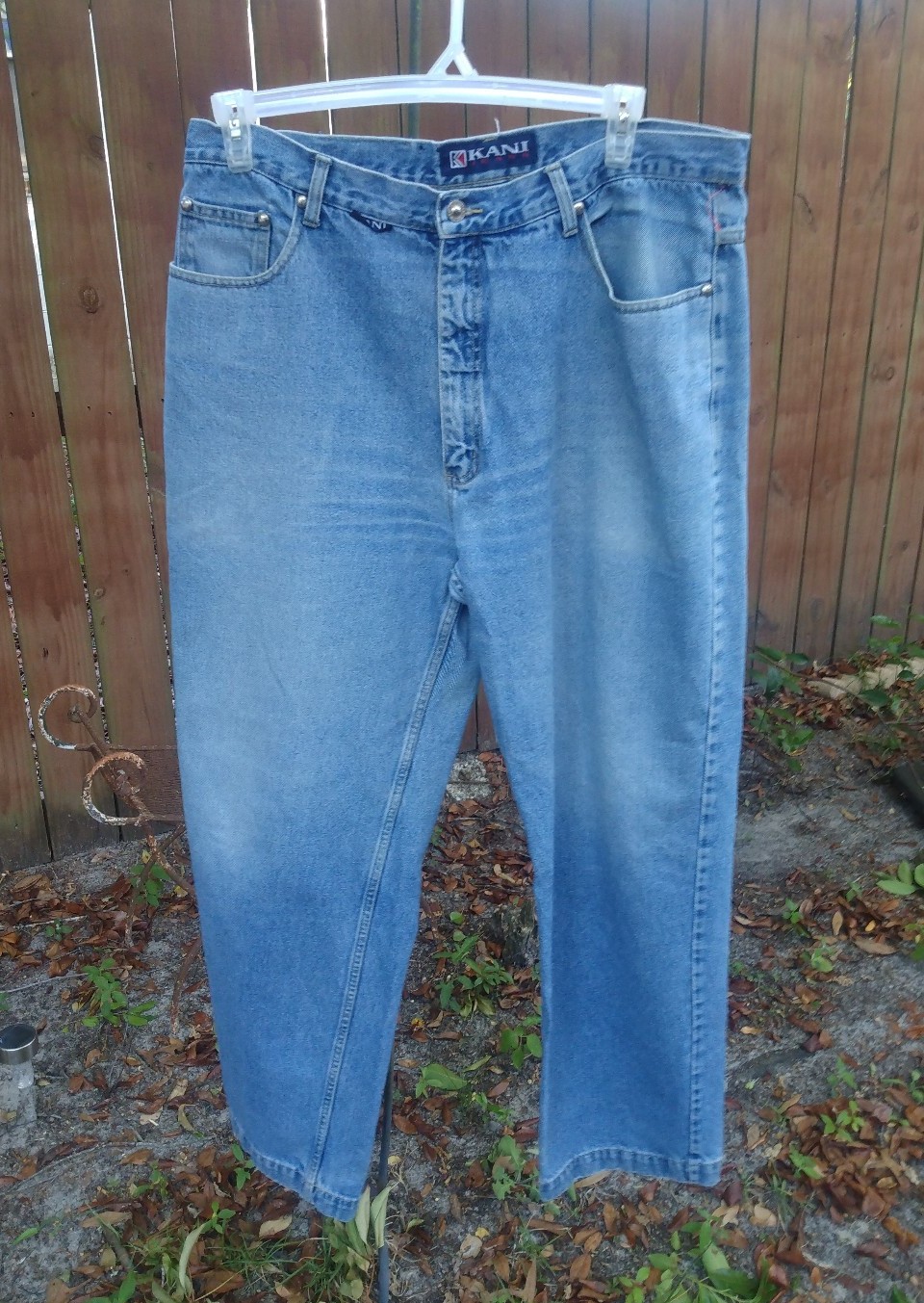KARL KANI Jeans Mens 38X34 Blue Baggy Loose 90s Hip Hop VINTAGE Studded Y2K