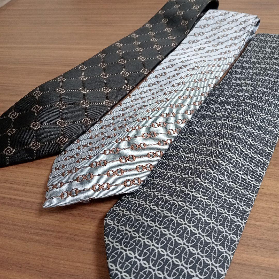 【GUCCI】Gucci Tie Set of 3 GG Patterned Ties