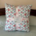 2 Cath Kidston 'DAISY ROSE CHECK' - BLUE Euro ZIP CLOSURE Pillow Shams Set NWT!