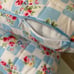 2 Cath Kidston 'DAISY ROSE CHECK' - BLUE Euro ZIP CLOSURE Pillow Shams Set NWT!
