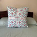 2 Cath Kidston 'DAISY ROSE CHECK' - BLUE Euro ZIP CLOSURE Pillow Shams Set NWT!
