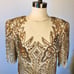 Vintage 1980s Beaded Cocktail Dress sz M
