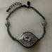 QVC Joan Boyce Evil Eye Angel Eye Gunmetal Bracelet Crystal Bracelet NEW