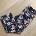 NWT Cambio black and mauve pink floral Capri pants