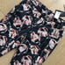 NWT Cambio black and mauve pink floral Capri pants
