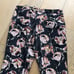 NWT Cambio black and mauve pink floral Capri pants