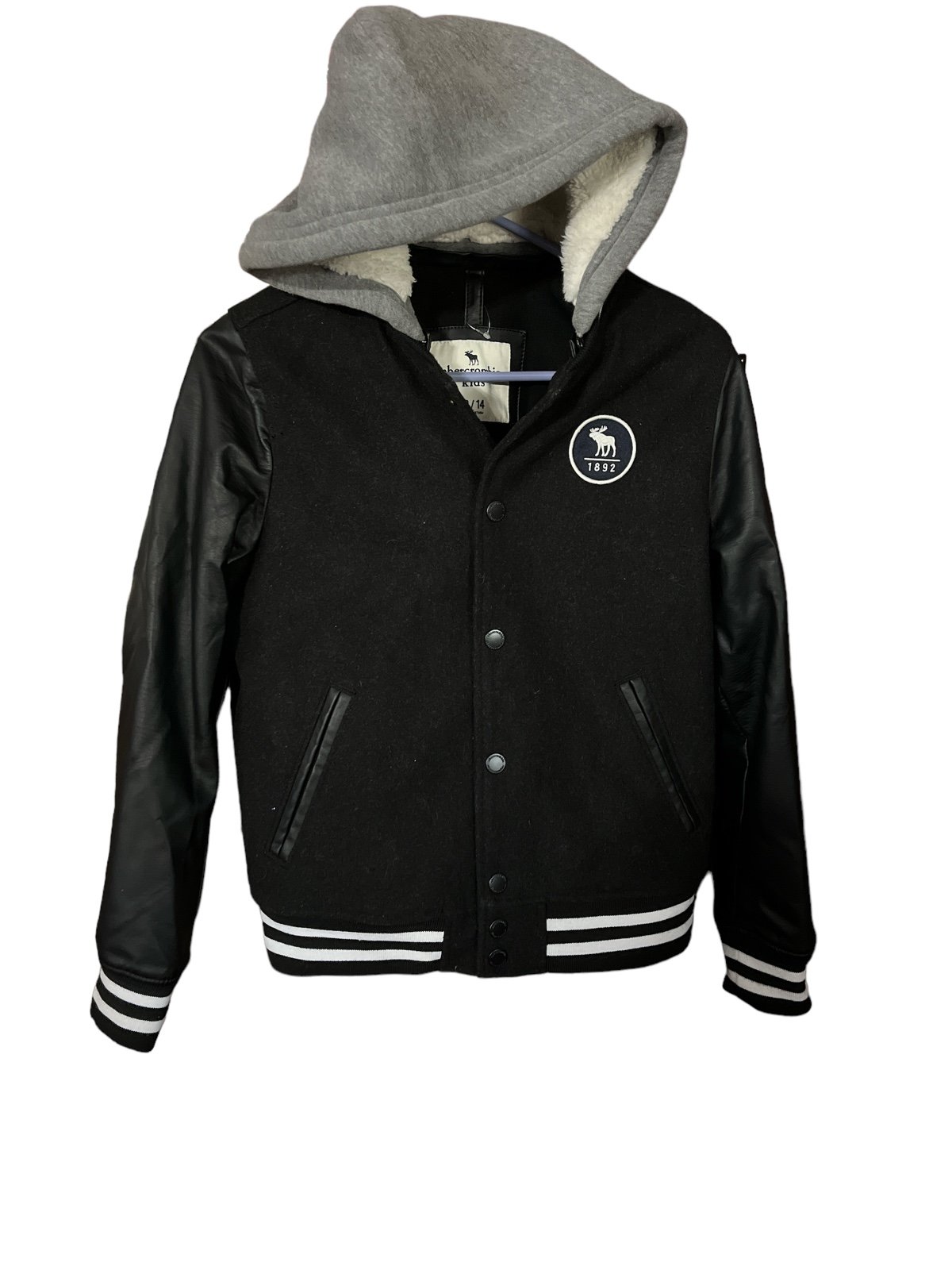 Abercrombie Kids Black snap up jacket