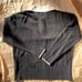 Simple Retro Selena 100% Wool Black + Cream Sweater w/ Rose Buttons, Size S, NWT