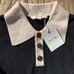 Simple Retro Selena 100% Wool Black + Cream Sweater w/ Rose Buttons, Size S, NWT