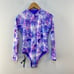 NWT Jolyn Surf Swimsuit One Piece Long Sleeve Paloma Purple TieDie Revolve Large