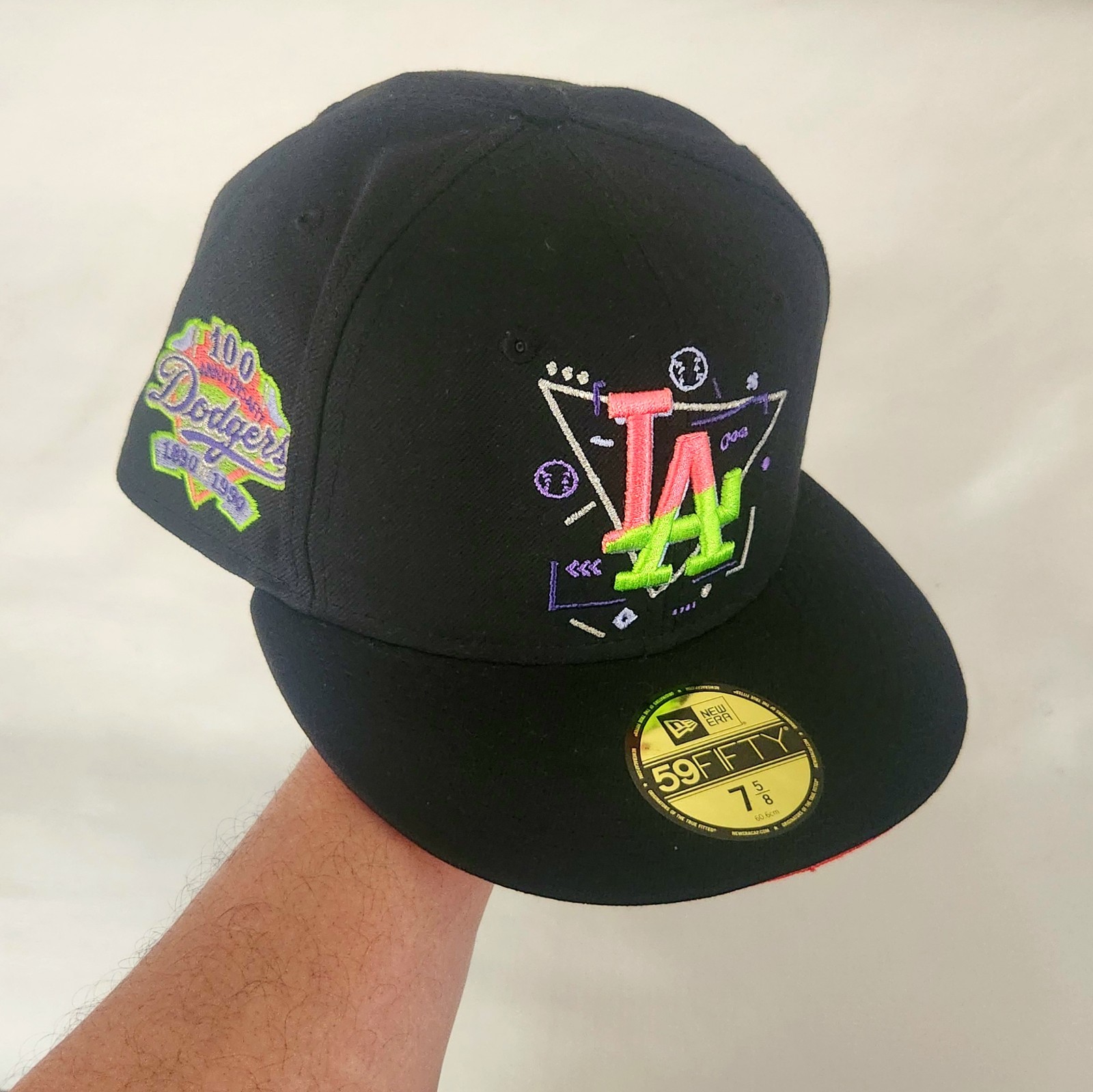 New Era 9FIFTY 950 Los Angeles Dodgers Cap In Living Color 80s Retro Hat 100th