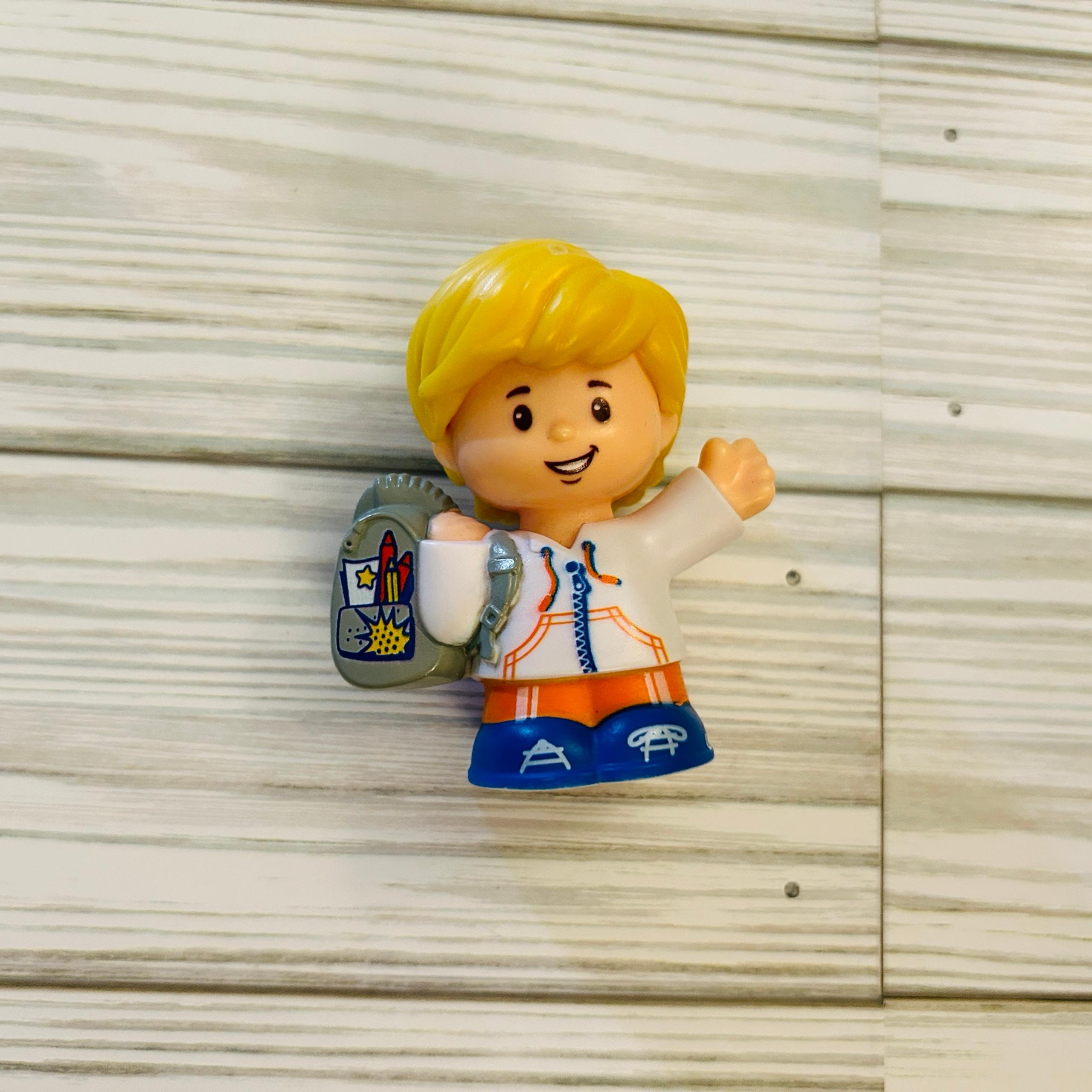 Fisher Price Little People Sit With Me School Bus Eddie Blonde Boy Backpack 2016