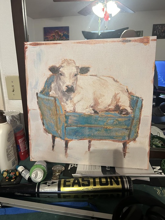Fine Art Moo-ving in I by Ethan Harper, 18x18