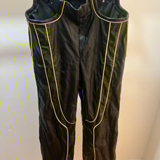 I.am.Gia Nora Faux Leather Cutout Pant Black Straight Leg Size Large