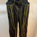 I.am.Gia Nora Faux Leather Cutout Pant Black Straight Leg Size Large