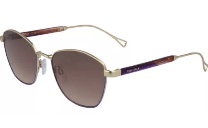 Cole Haan Women's Slim Metal Sunglasses Gradient Lens CH7080 in Topaz Brown New