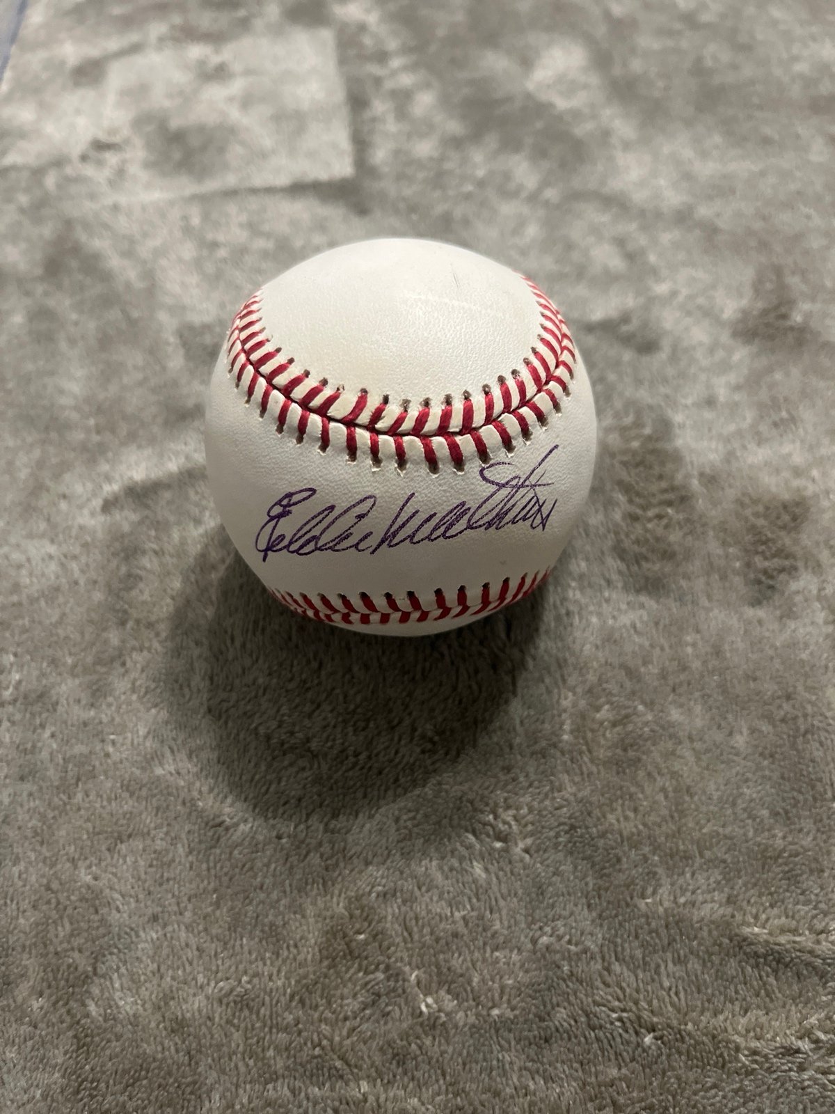 Signed National League baseball Eddie Matthews