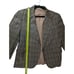 Vintage 2 Button Front Plaid Men's Blazer Suit Long Sleeve Pockets Brown