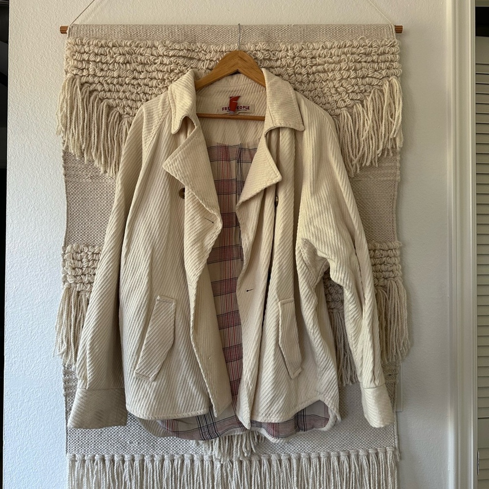 Free People Ecru Remi Shirt Jacket